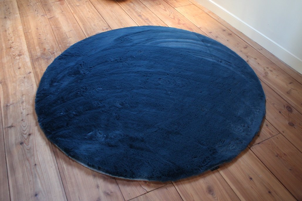 Vloerkleed Comfy Ø160 donkerblauw (gratis verzending) - Afbeelding 3
