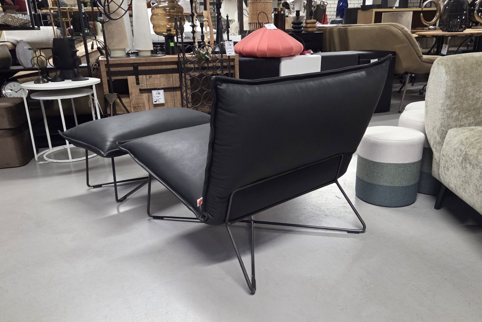 Fauteuil + hocker Earl Jess Design (Bonanza Black) - Afbeelding 3