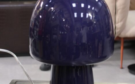 Tafellamp blauw glas