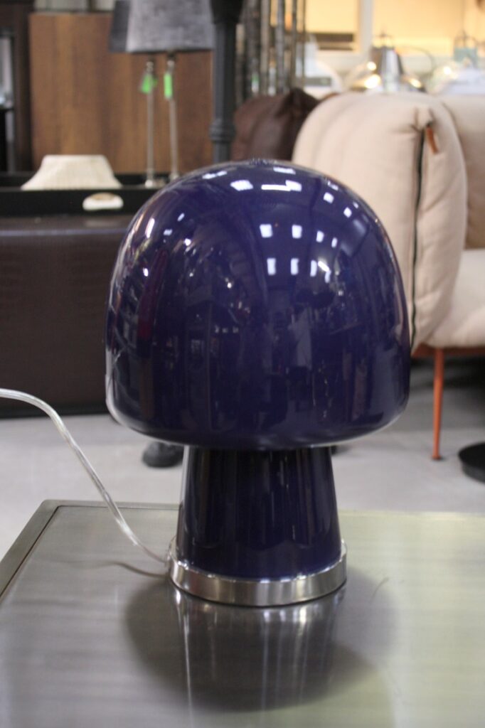 Tafellamp blauw glas
