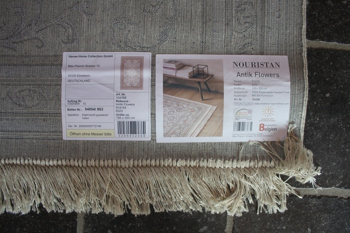 Vloerkleed Antiek Flowers zand 195x300 - Afbeelding 3