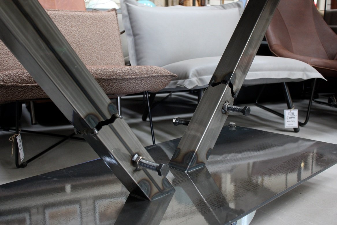 Eettafel V-poot 200x90 cm. - Afbeelding 3