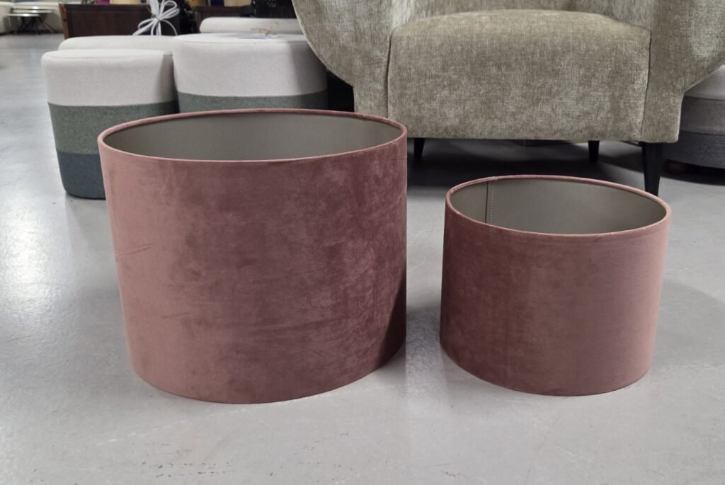 Lampenkap Dusky pink velours Ø40 x 30 cm.