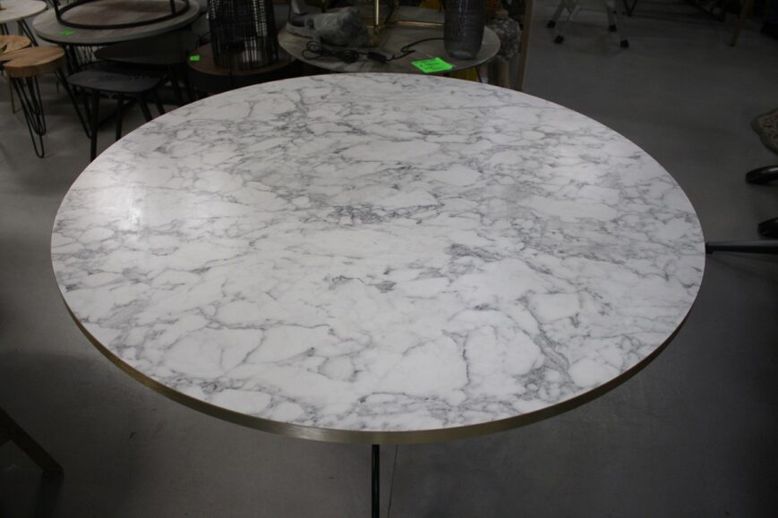 Eettafel rond marmerdessin Ø120 - Afbeelding 2