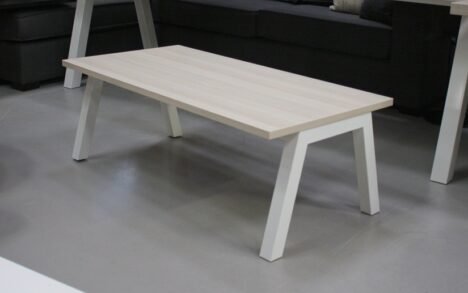 Salontafel wit & houtlook