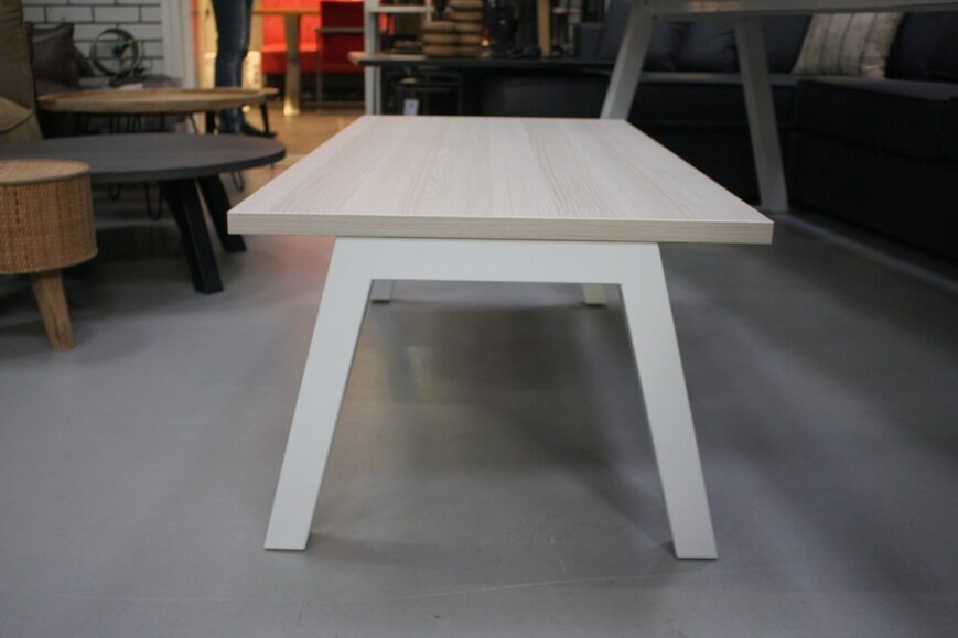Salontafel wit & houtlook - Afbeelding 2