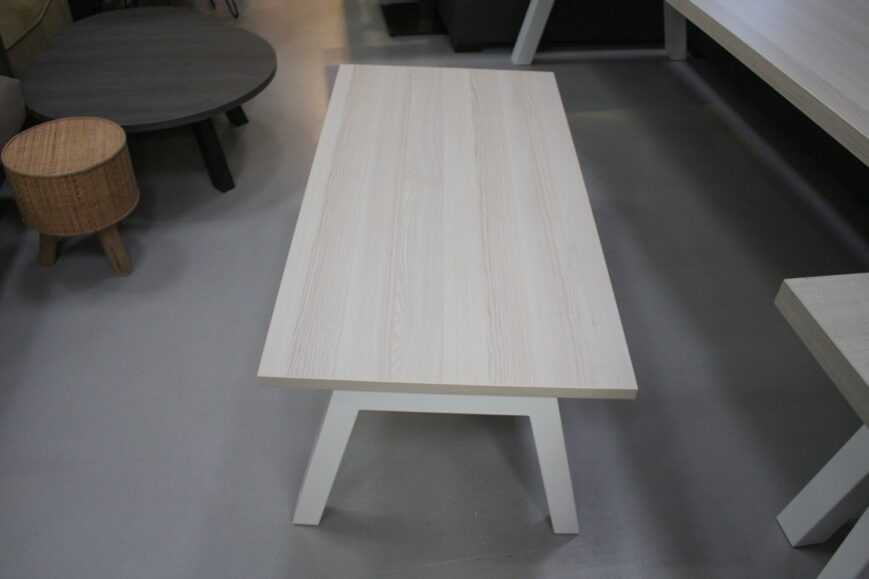Salontafel wit & houtlook - Afbeelding 3