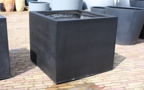 Bloembak vierkant Fiberstone Antraciet (82x82 cm.)