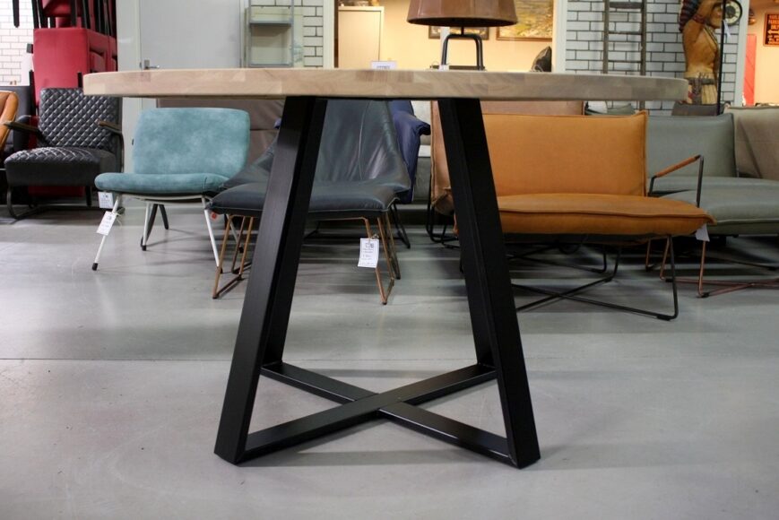 Eettafel Thomas Ø130 cm. - Afbeelding 2