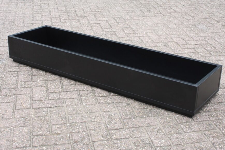 Bloembak indoor melamine zwart - Afbeelding 3