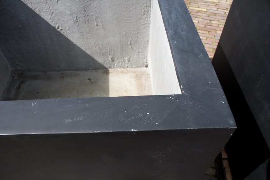 Bloembak vierkant Fiberstone Antraciet (82x82 cm.) - Afbeelding 4