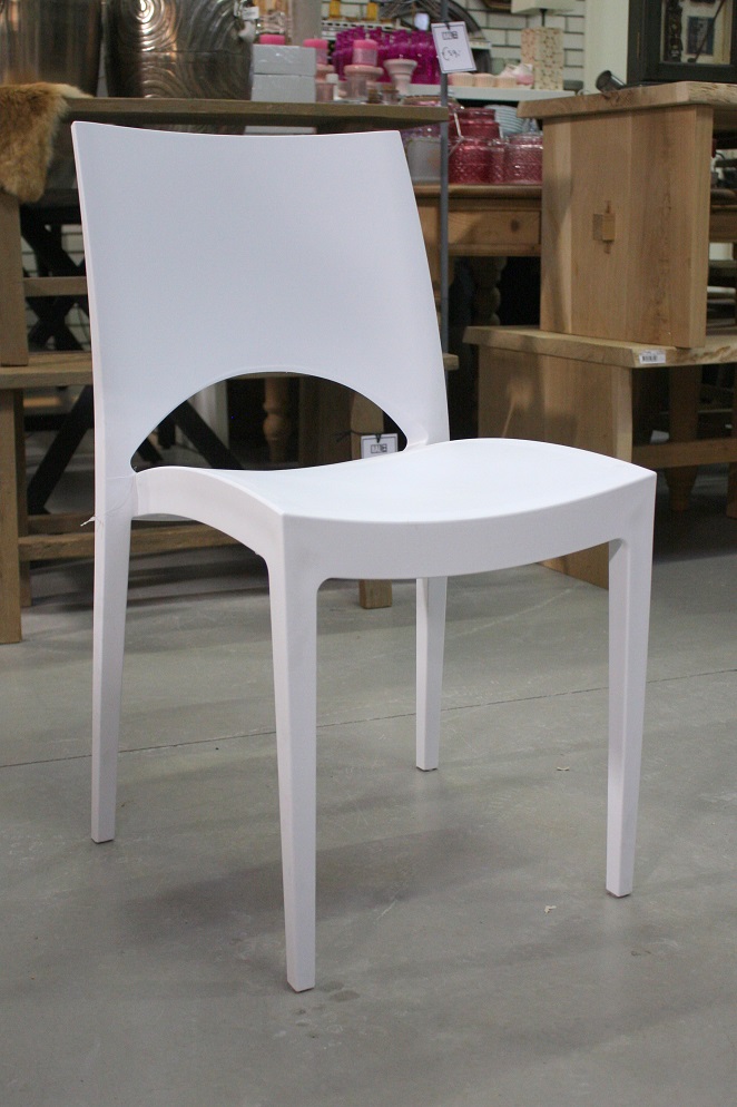 Stoel Karel wit in- en outdoor