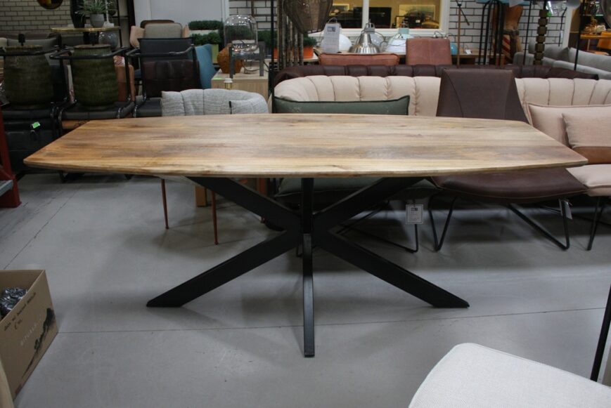 Eettafel mangohout Deens Ovaal 200x100