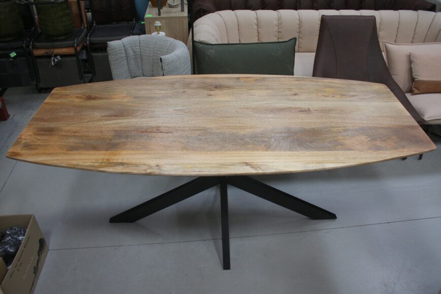 Eettafel mangohout Deens Ovaal 200x100 - Afbeelding 2