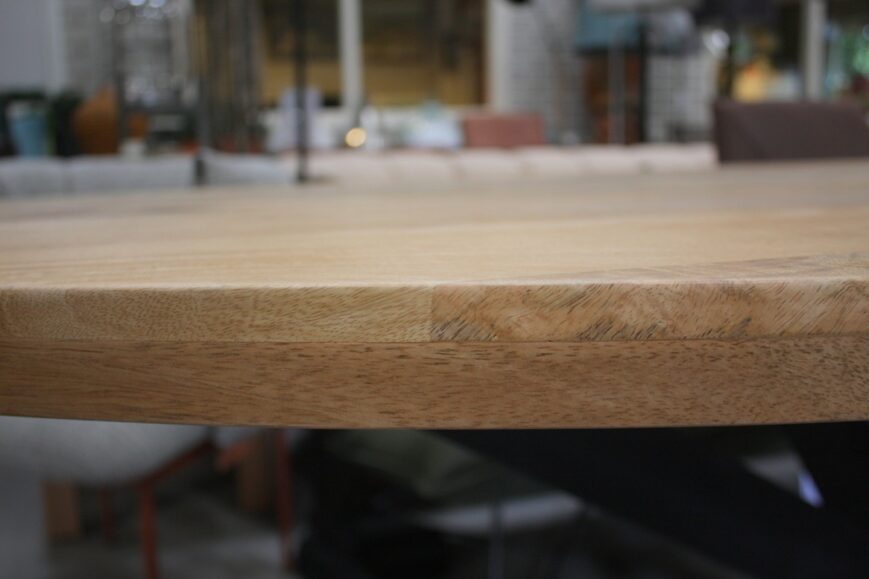 Eettafel ovaal mangohout 180 x 90 cm. - Afbeelding 3