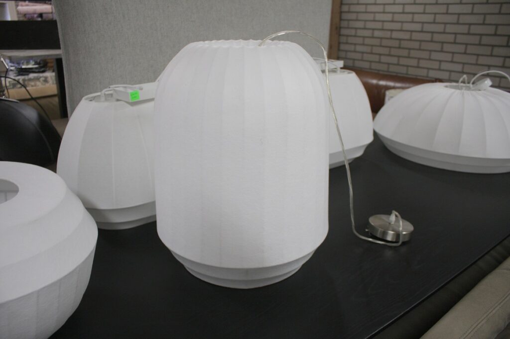 Hanglamp stof wit Ø40x50