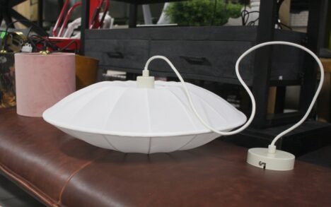 Hanglamp UFO wit stof Ø50