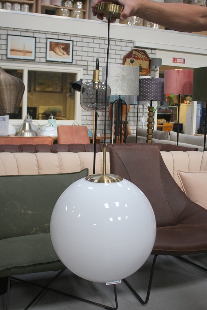 Hanglamp Medina wit Light & Living Ø40