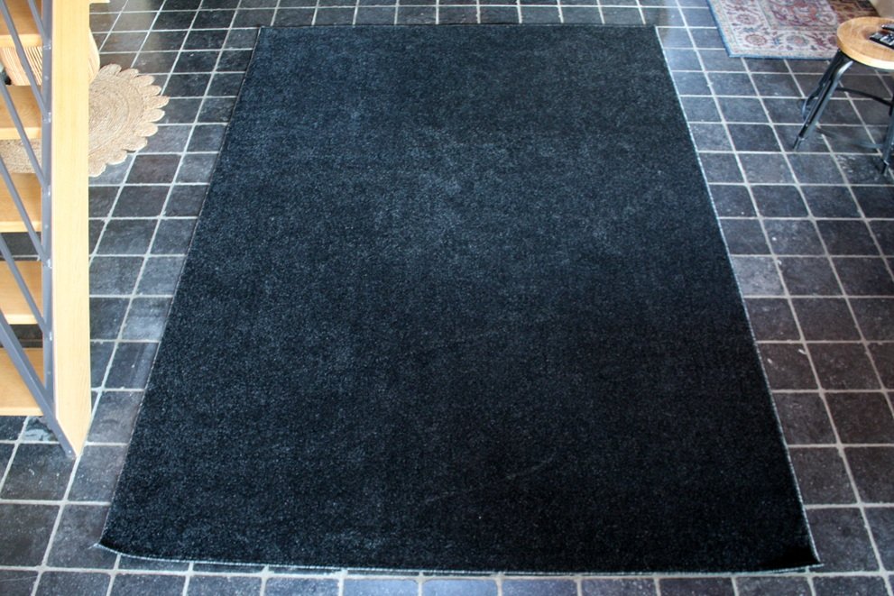 Vloerkleed ATA effen antraciet 200x290