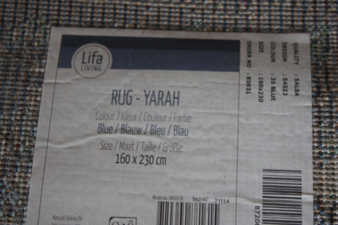 Vloerkleed Yara blauw Lifa Living 160x230 - Afbeelding 4