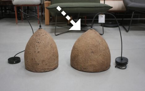 Hanglamp papier mache Ø30