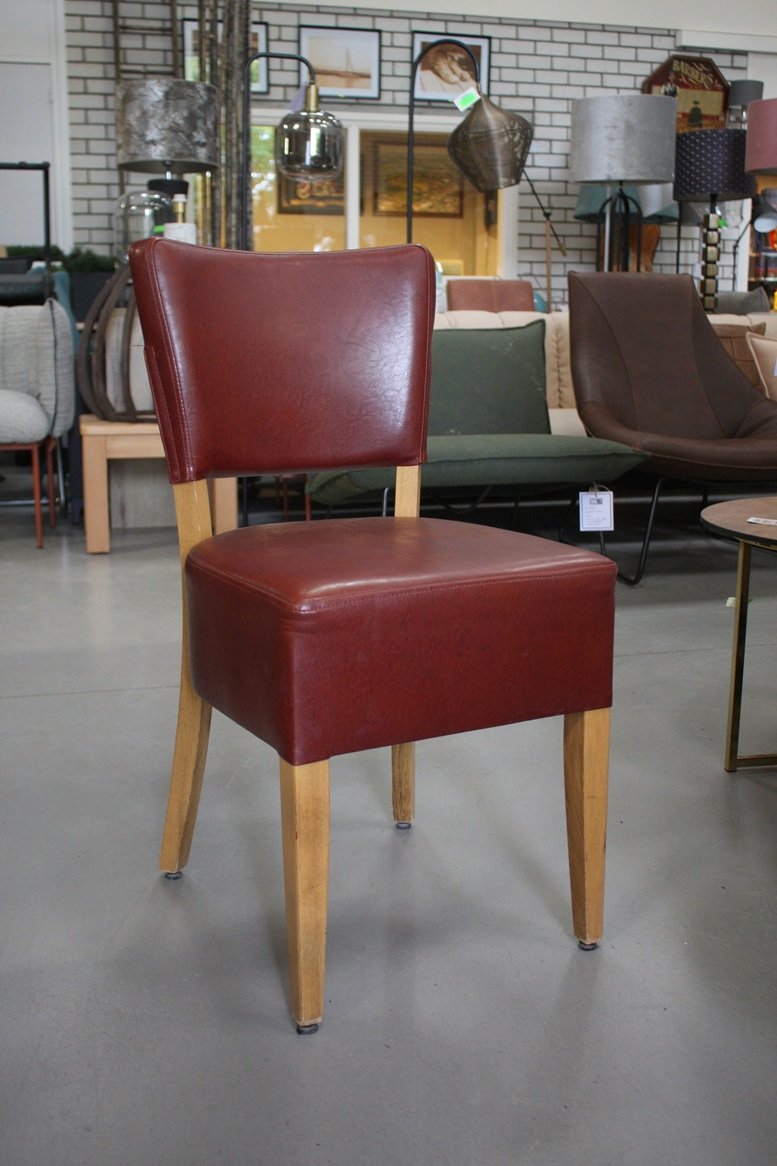 Eetkamerstoel Eva roodbruin