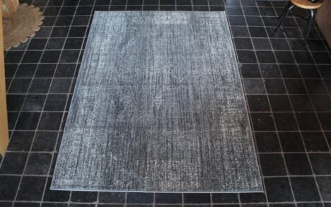 Vloerkleed grijs gemeleerd 160x230