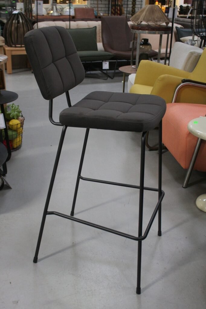 Barstoel velvet antraciet