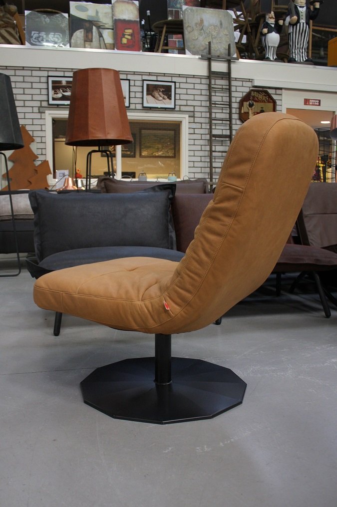 Fauteuil Lush Jess Design draaibaar (leer) - Afbeelding 2