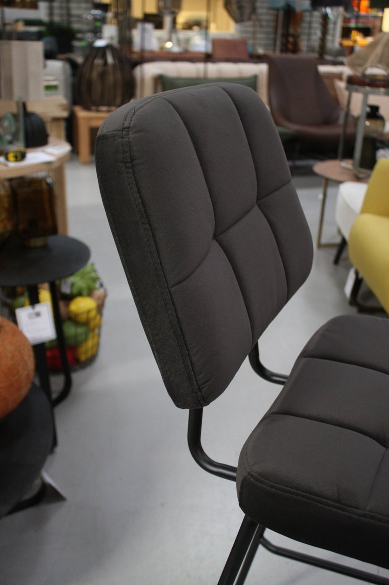 Barstoel velvet antraciet - Afbeelding 4