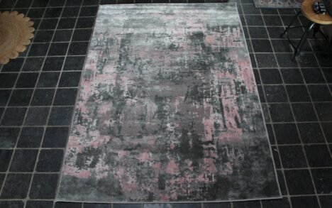 Vloerkleed Wonderlust grijs/roze 160x230