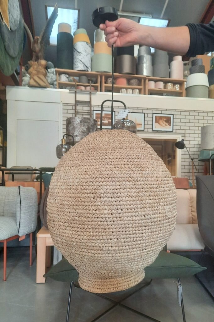 Hanglamp Coryp Jute Light & Living Ø45