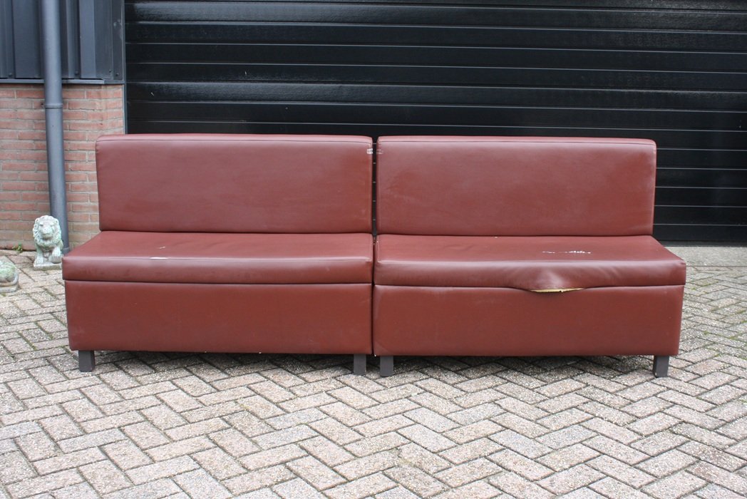 Wandbank skai bruin (6 delen)