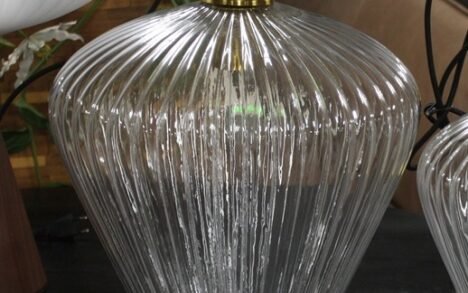 Hanglamp glas ribbel Ø38