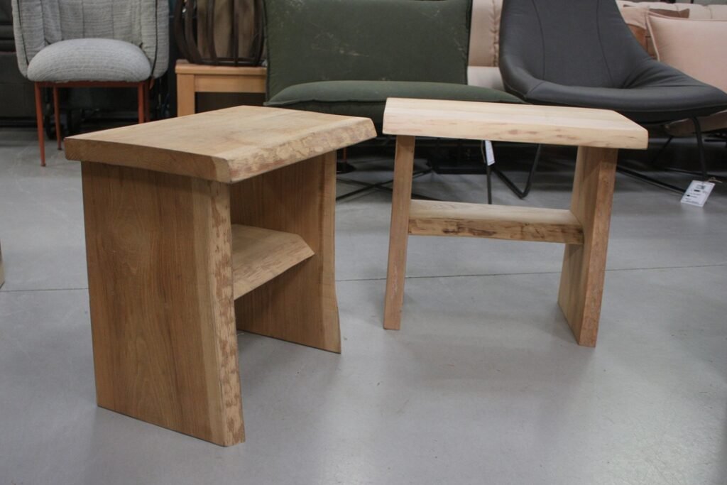 Eikenhouten nachtkastjes (set van 2)