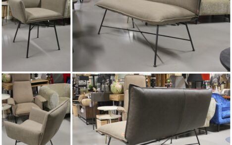 Eetkamerbank Vidar + 2 eetkamerstoelen Sanne Jess