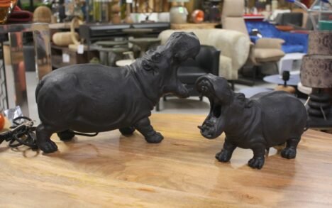 Tafellamp Hippo zwart (set van 2)