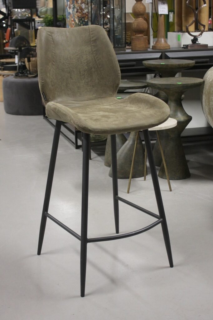 Barkruk Barrel Bronx71 olijfgroen