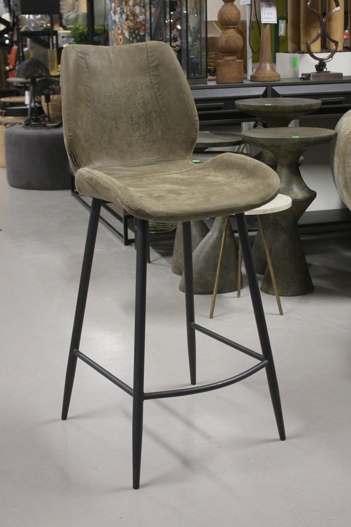 Barkruk Barrel Bronx71 olijfgroen