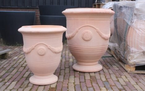 Bloempot Anduze stijl terracotta Ø60