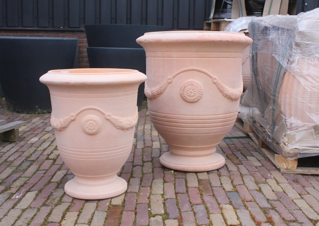 Bloempot Anduze stijl terracotta Ø60