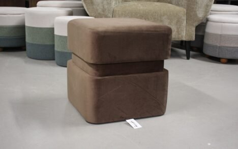 Poef Piazza donkerbruin velvet