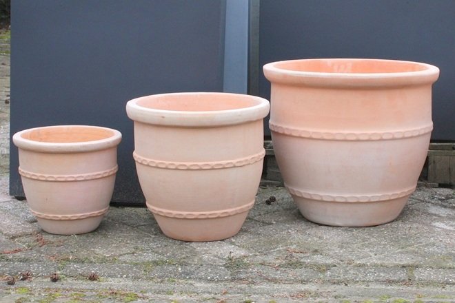 Bloempot Greek terracotta Ø48