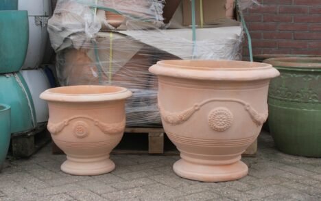 Bloempot Anduze stijl terracotta Ø60
