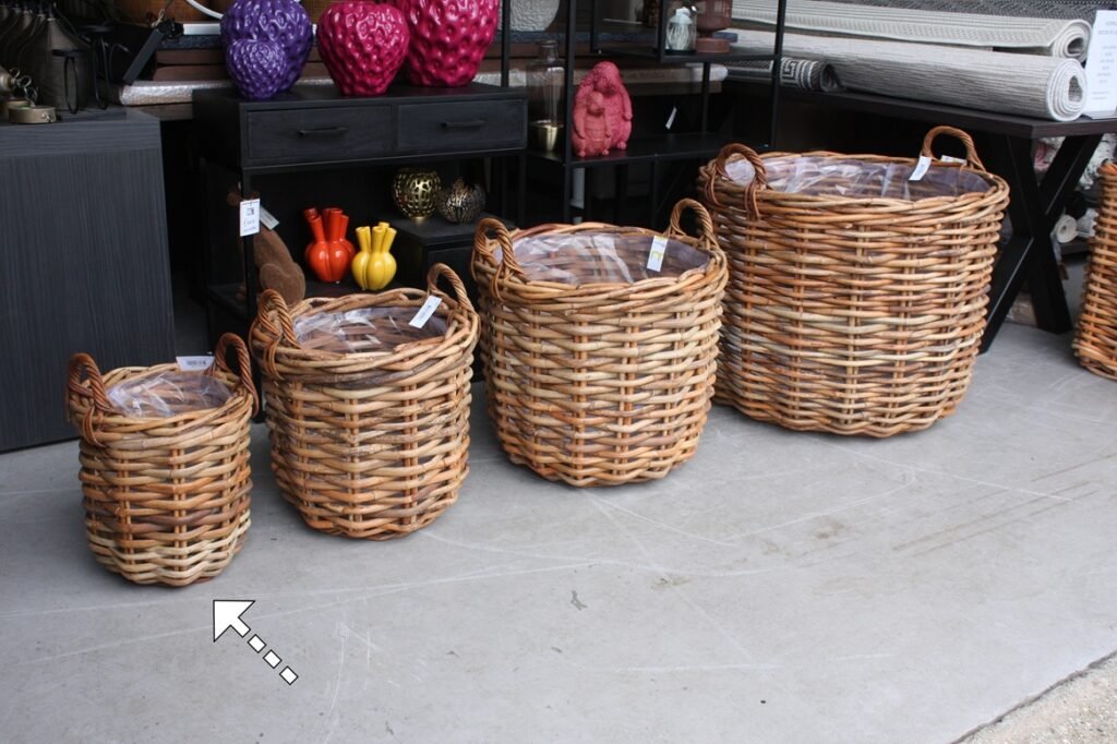 Rotan mand rond Ø33