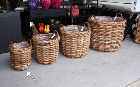 Rotan mand rond Ø33