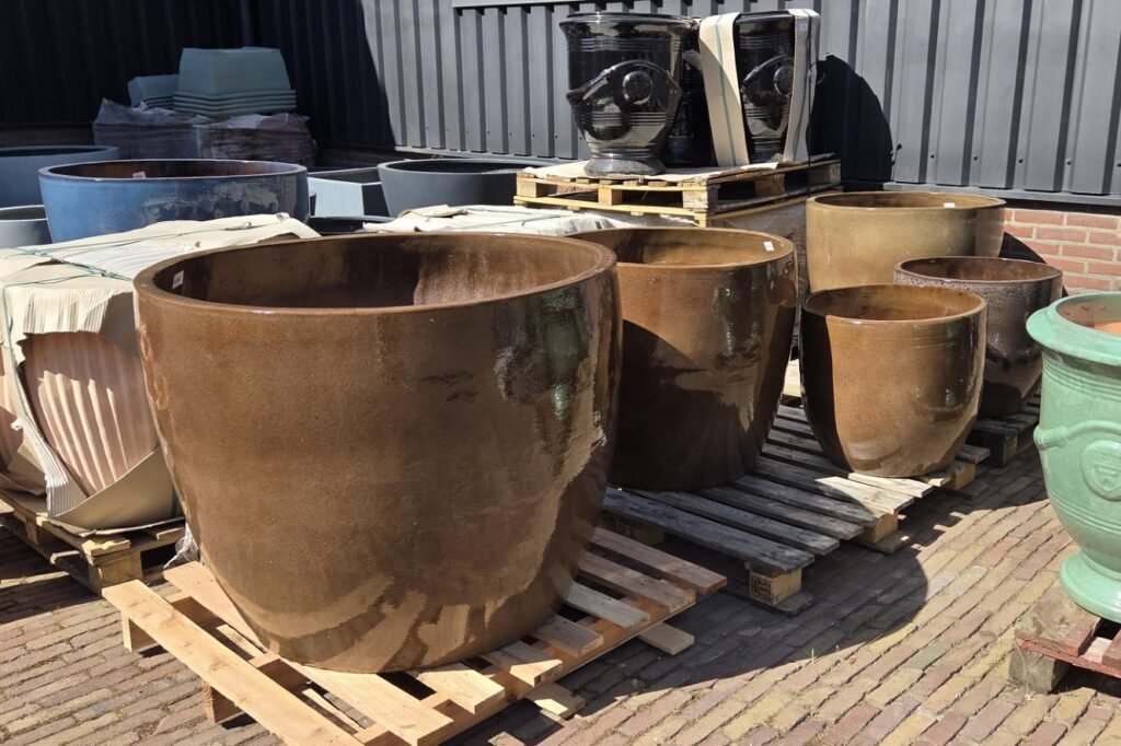 Bloempot Noble Egg Macchiato Ø100x80