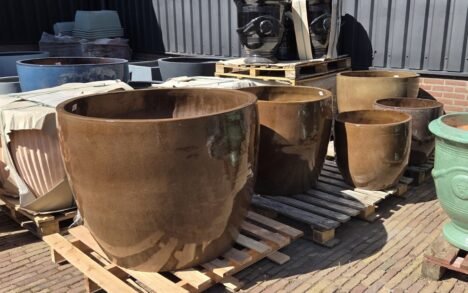 Bloempot Noble Egg Macchiato Ø100x80