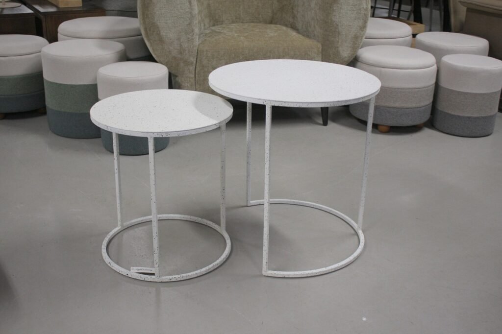 Bijzettafel Sadar wit (set van 2)