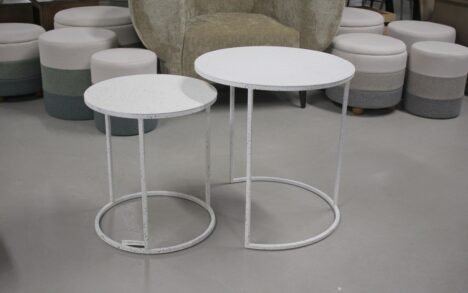 Bijzettafel Sadar wit (set van 2)